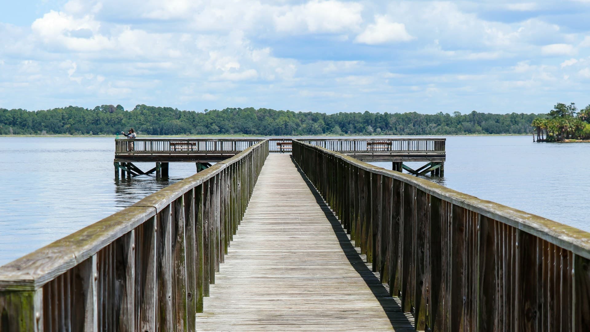 Pier overlooking Tampa Bay waters